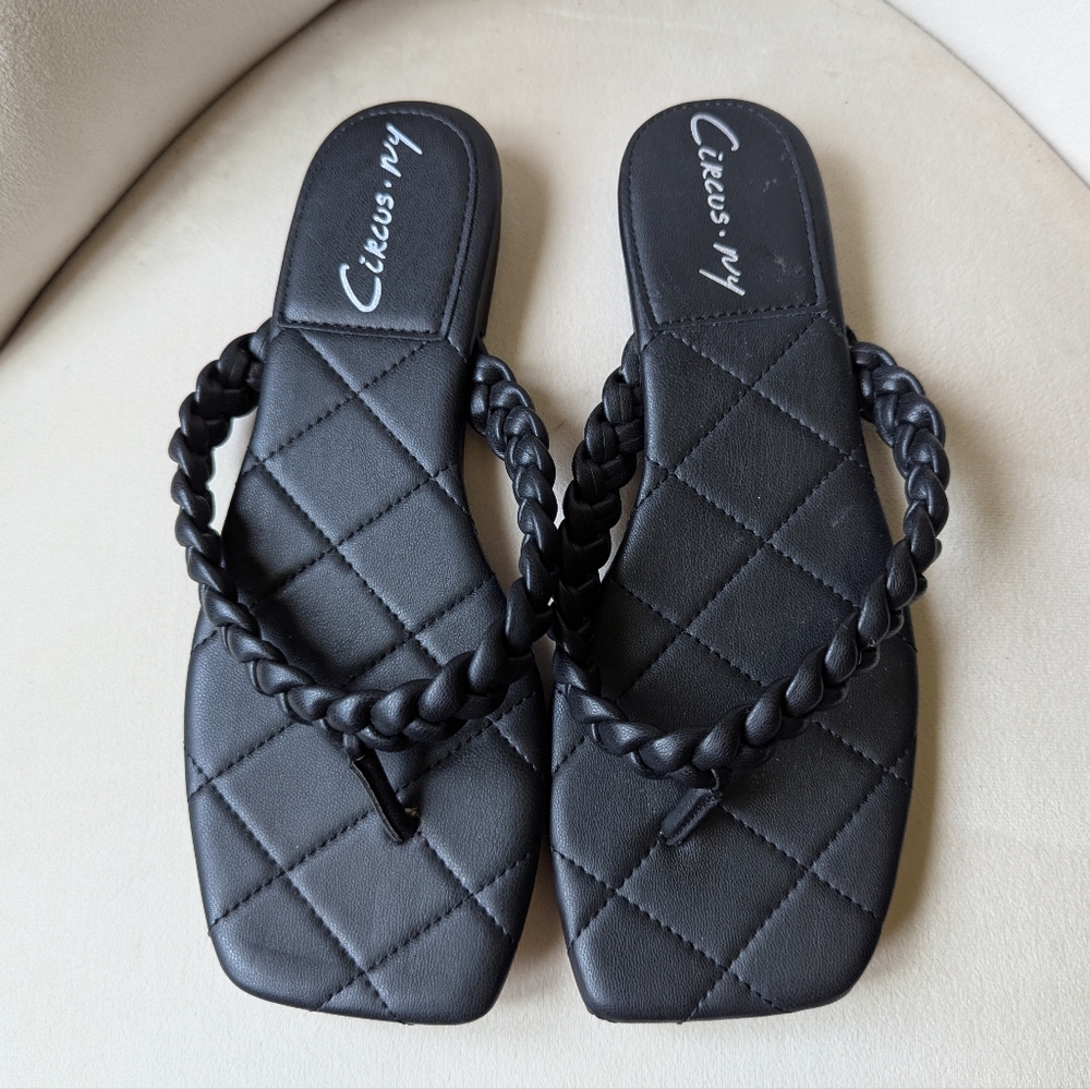 Sam Edelman Black Quilted Sandals